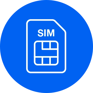 SIMカードの差し替え不要