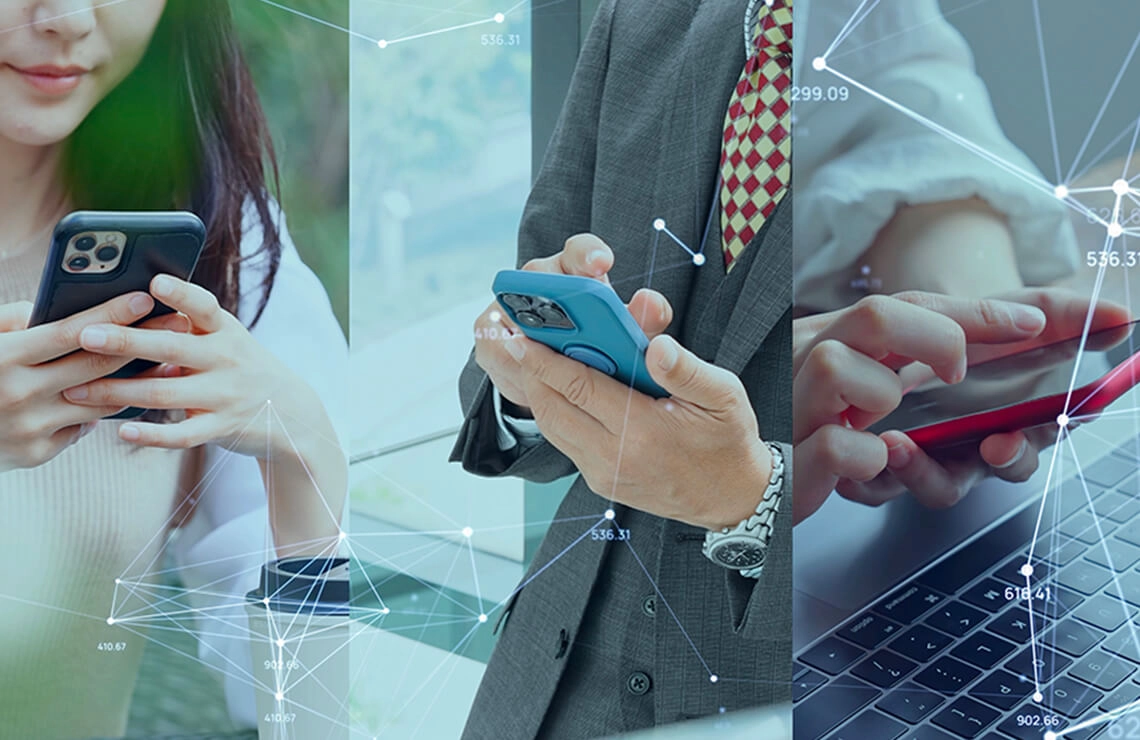 複数回線の使い分け（仕事・プライベート）のイメージ