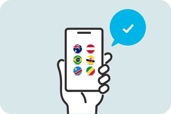 国とプランを選んで購入する