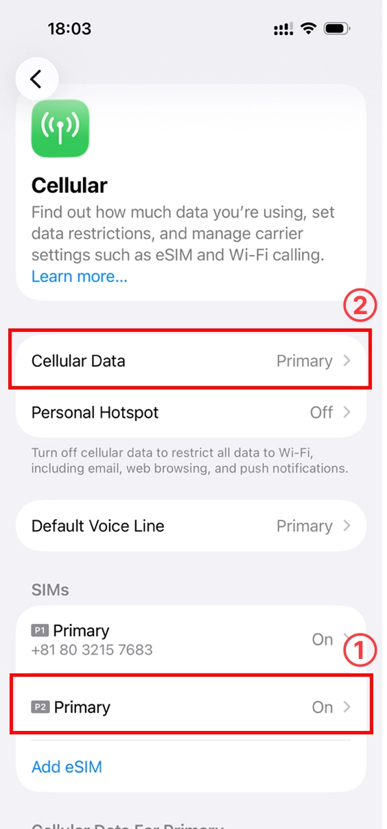 STEP12 Select Cellular Plan